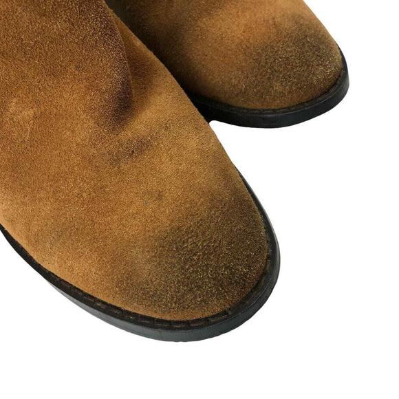 Volatile Womens Tan Leather Calf Hair Trim Zip Western Ankle Booties 7.5 - Picture 5 of 11